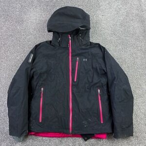 Under Armour 3-in-1 Jacket Women's XL Black Pink Hooded Ski Snowboard Insulated